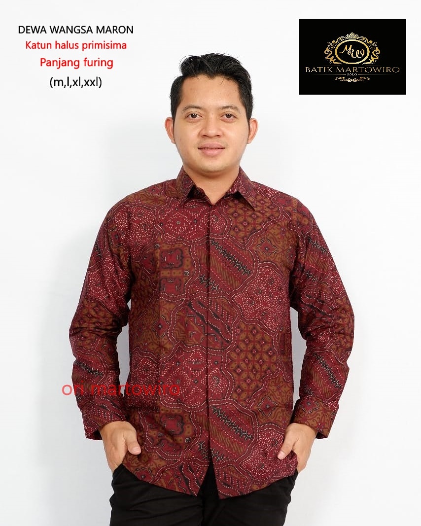 cover-DEWA WANGSA MARON KEMEJA BATIK PRIA SOLO LENGAN PANJANG LAPIS FURING BY MARTOWIRO-1