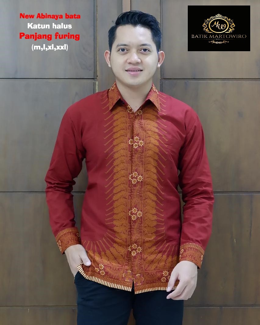 cover-NEW ABINAYA BATA Kemeja Batik Pria Solo Lengan Panjang Lapis Furing BY MARTOWIRO-1