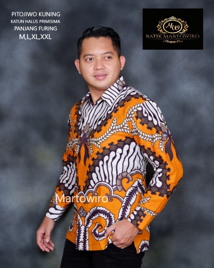 cover-PITOJIWO KUNING Kemeja Batik Pria Solo Lengan Panjang Lapis Furing BY MARTOWIRO-1