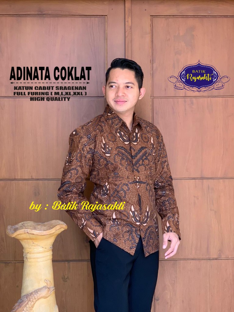 cover-ADINATA COKLAT KEMEJA BATIK PRIA SOLO LENGAN PANJANG LAPIS FURING BY RAJASAKTI-1