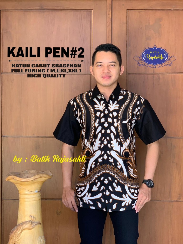 cover-KAILI PEN 2 Kemeja Batik Pria Solo Lengan Pendek Lapis Furing BY RAJASAKTI-1