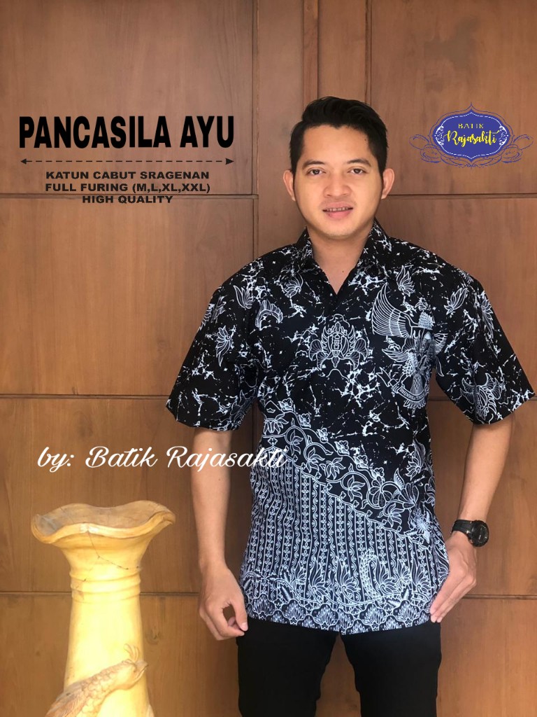 cover-PANCASILA AYU Kemeja Batik Pria Solo Lengan Pendek Lapis Furing BY RAJASAKTI-1