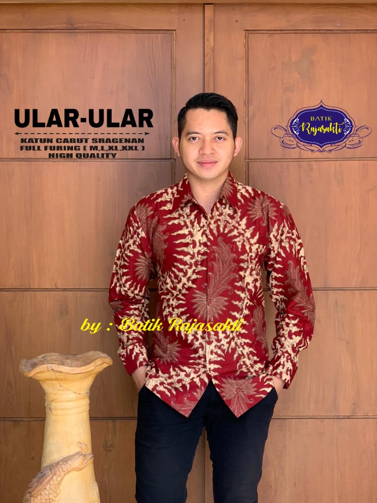 cover-ULAR ULAR Kemeja Batik Pria Solo Lengan Panjang Lapis Furing BY RAJASAKTI-1
