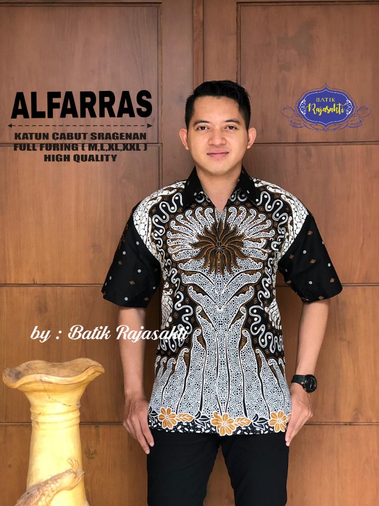 cover-ALFARRAS KEMEJA BATIK PRIA SOLO LENGAN PENDEK LAPIS FURING BY RAJASAKTI-1