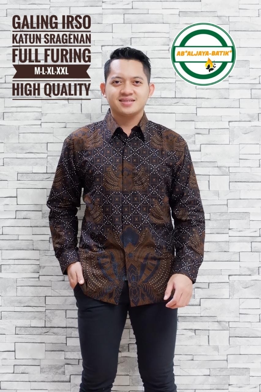 cover-GALING IRSO Kemeja Batik Pria Solo Lengan Panjang Lapis Furing BY ALJAYA-1