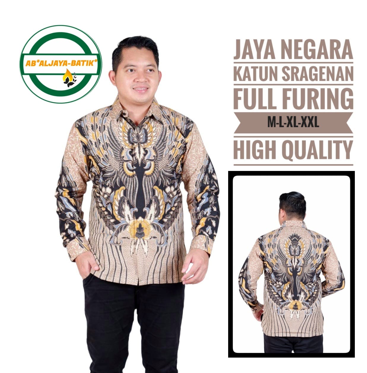 cover-JAYA NEGARA Kemeja Batik Pria Solo Lengan Panjang Lapis Furing BY ALJAYA-1