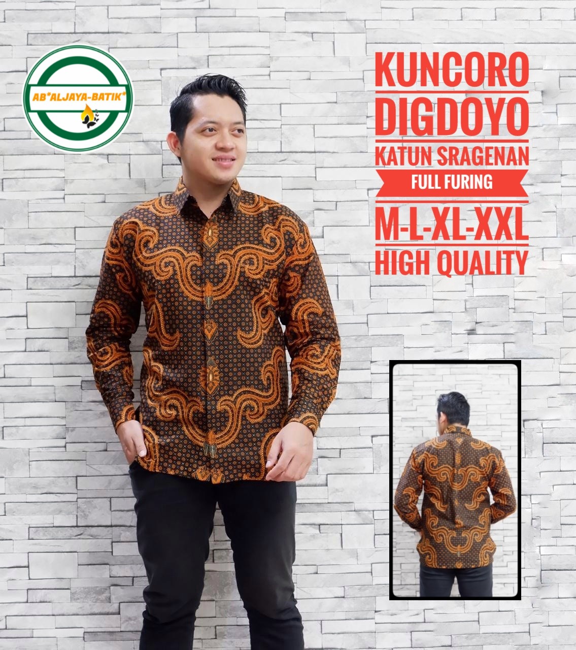 cover-KUNCORO DIGDOYO Kemeja Batik Pria Solo Lengan Panjang Lapis Furing BY ALJAYA-1