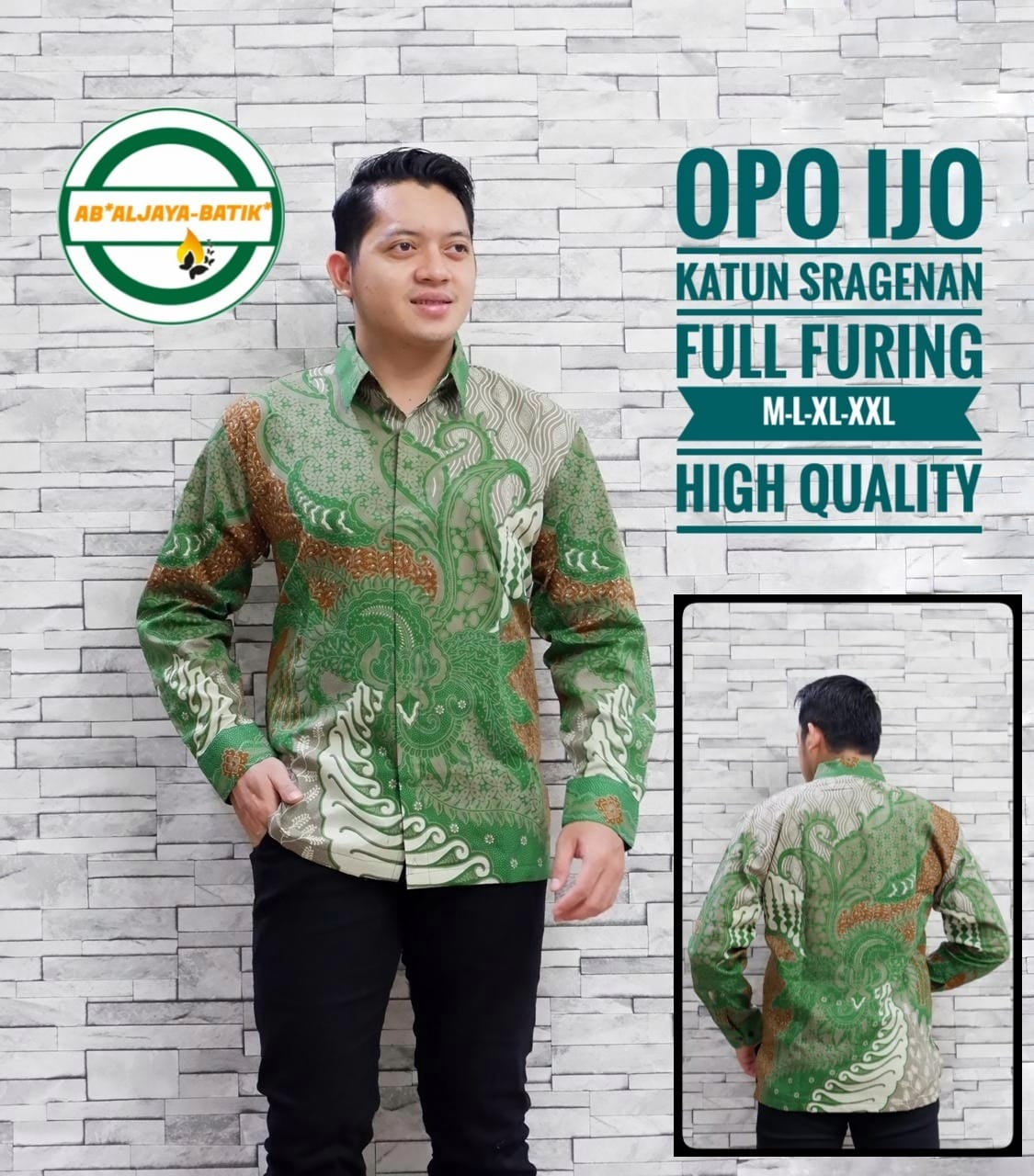 cover-OPO IJO Kemeja Batik Pria Solo Lengan Panjang Lapis Furing BY ALJAYA-1
