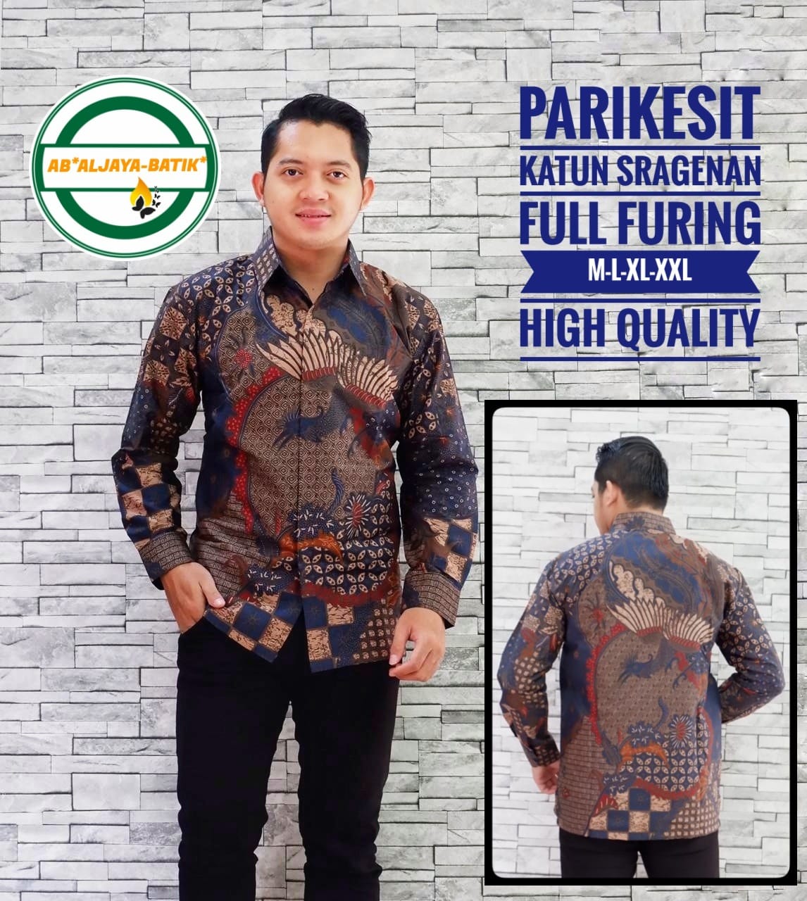 cover-PARIKESIT Kemeja Batik Pria Solo Lengan Panjang Lapis Furing BY ALJAYA-1