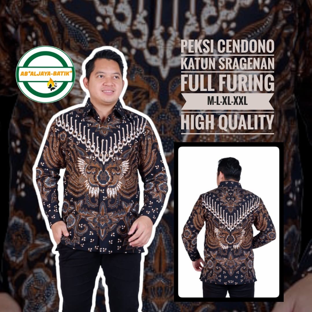 cover-PEKSI CENDONO Kemeja Batik Pria Solo Lengan Panjang Lapis Furing BY ALJAYA-1