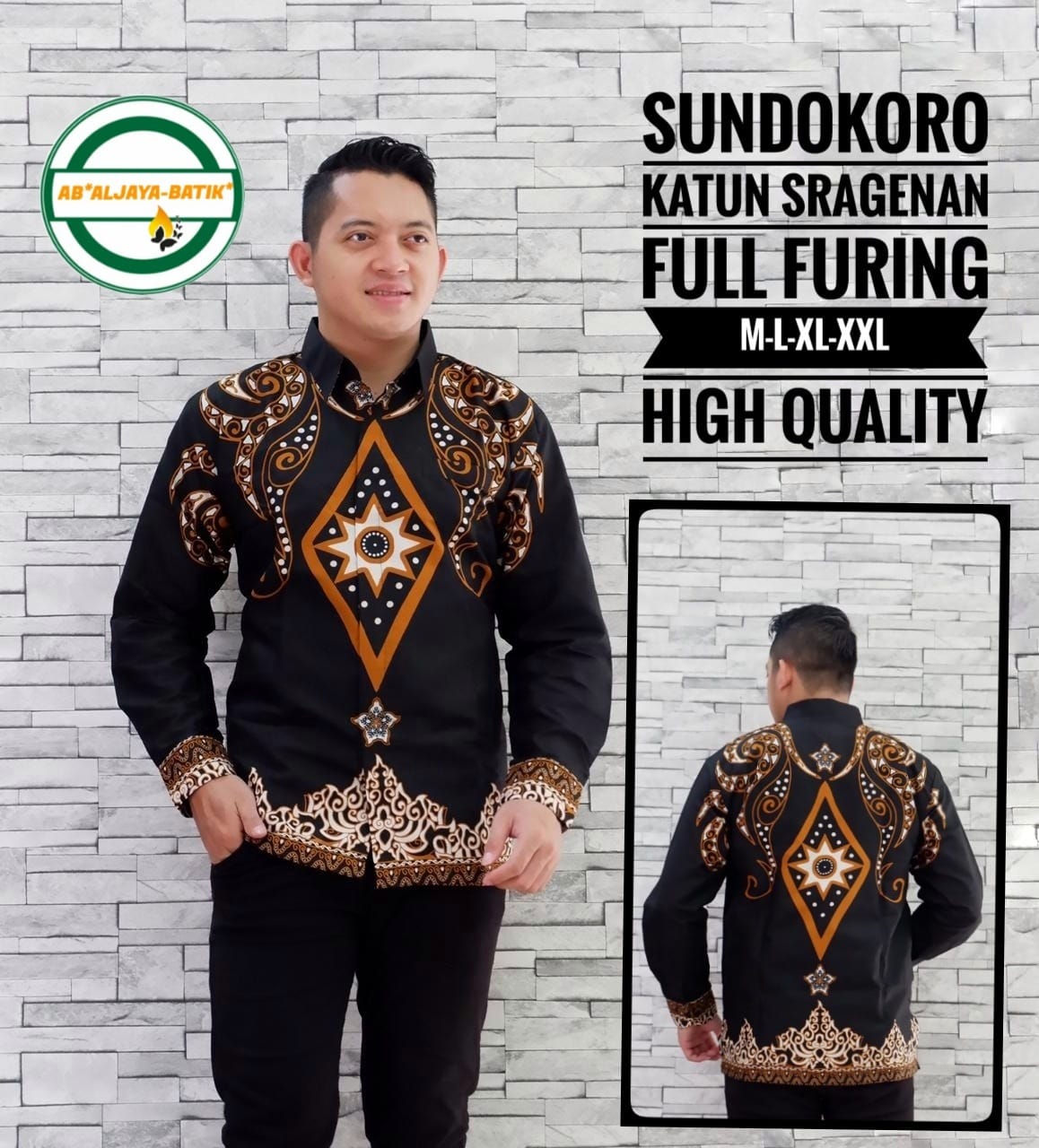cover-SUNDOKORO Kemeja Batik Pria Solo Lengan Panjang Lapis Furing BY ALJAYA-1