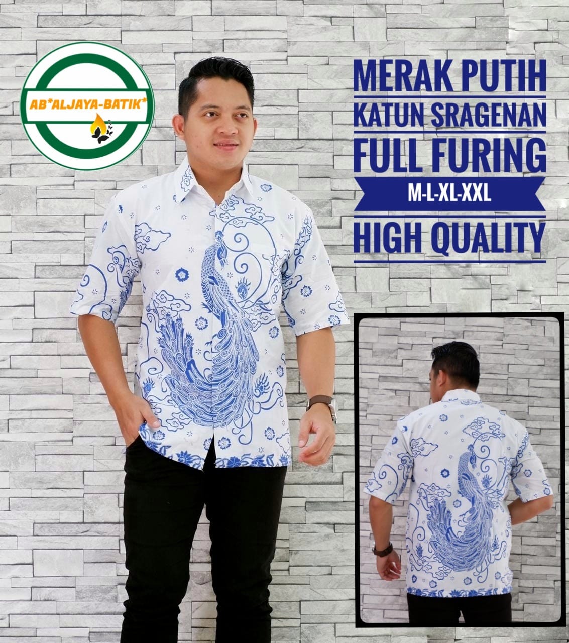 cover-MERAK PUTIH Kemeja Batik Pria Solo Lengan Pendek Lapis Furing BY ALJAYA-1