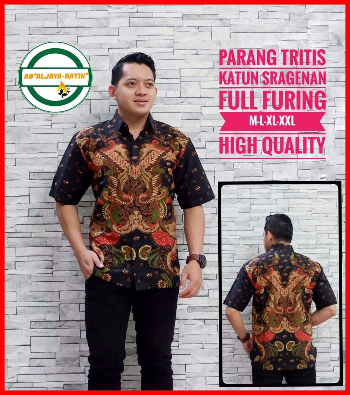 cover-PARANG TRITIS Kemeja Batik Pria Solo Lengan Pendek Lapis Furing BY ALJAYA-1