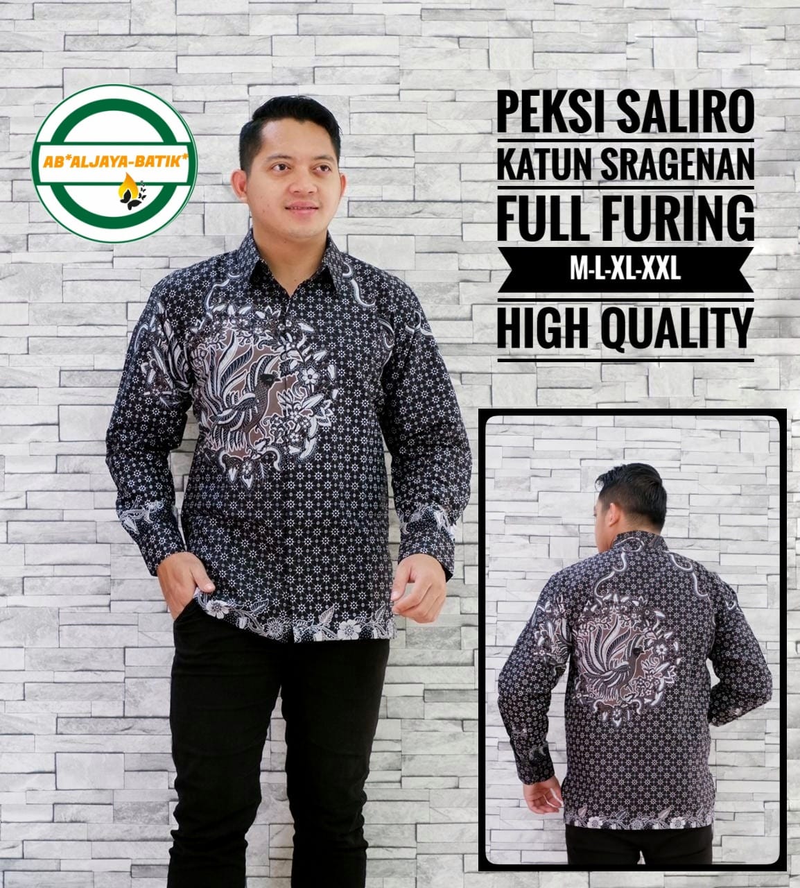 cover-PEKSI SALIRO Kemeja Batik Pria Solo Lengan PANJANG Lapis Furing BY ALJAYA-1