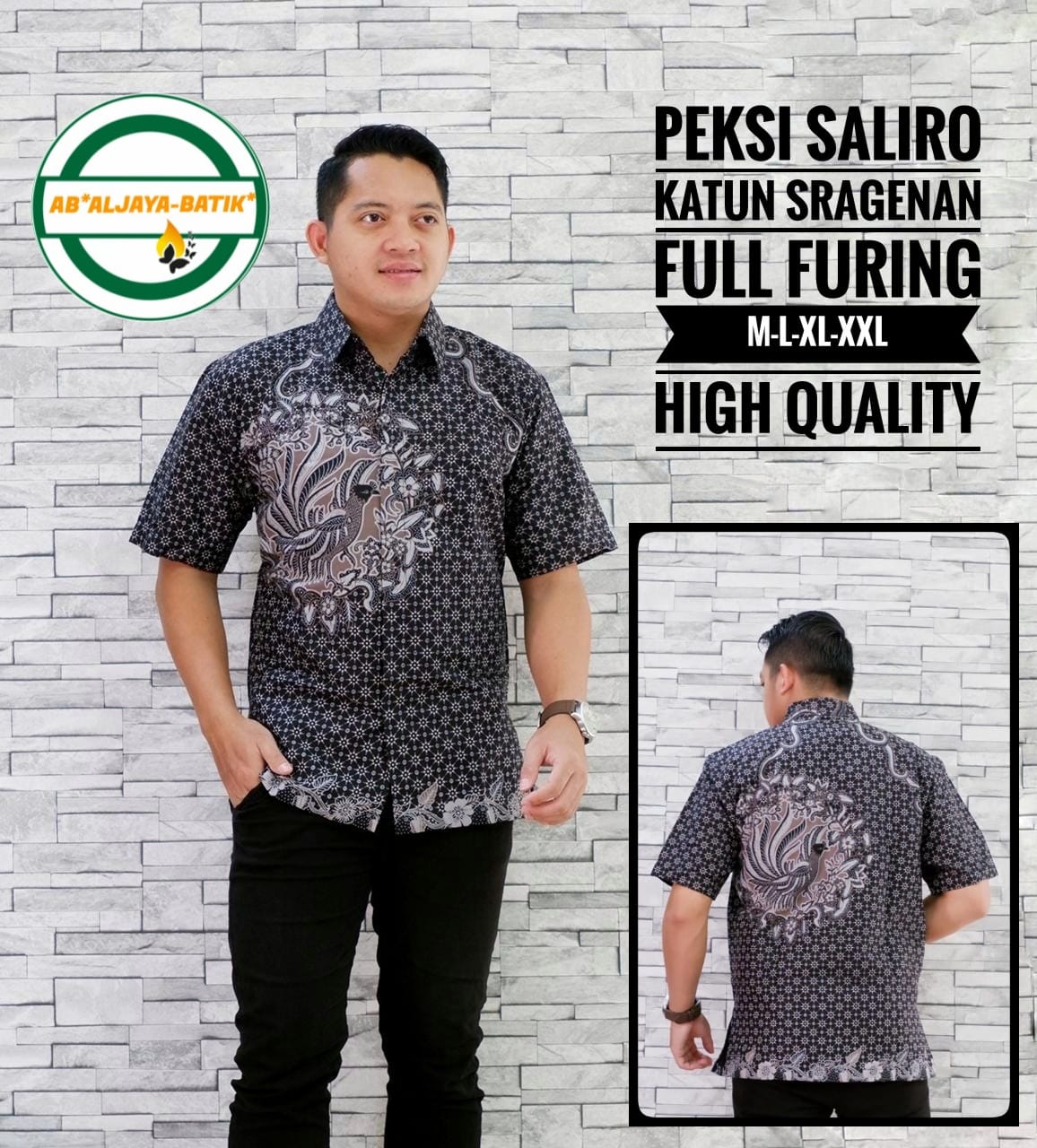 cover-PEKSI SALIRO Kemeja Batik Pria Solo Lengan Pendek Lapis Furing BY ALJAYA-1