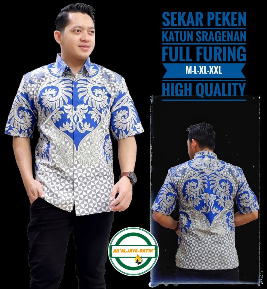 cover-SEKAR PEKEN Kemeja Batik Pria Solo Lengan Pendek Lapis Furing BY ALJAYA-1