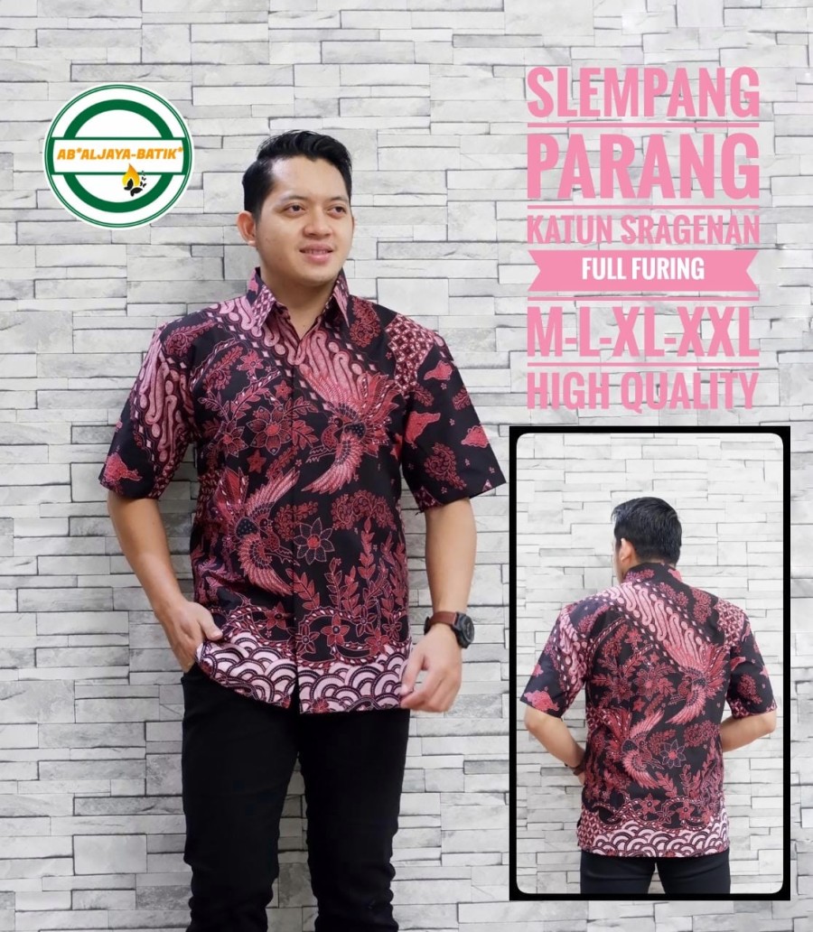 cover-SLEMPANG PARANG Kemeja Batik Pria Solo Lengan Pendek Lapis Furing BY ALJAYA-1