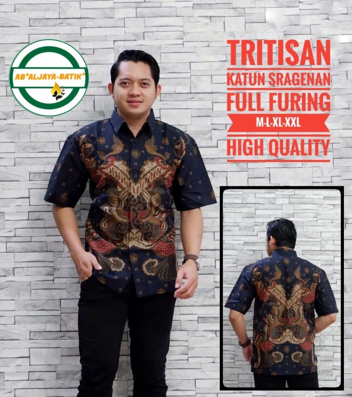 cover-TRITISAN Kemeja Batik Pria Solo Lengan Pendek Lapis Furing BY ALJAYA-1