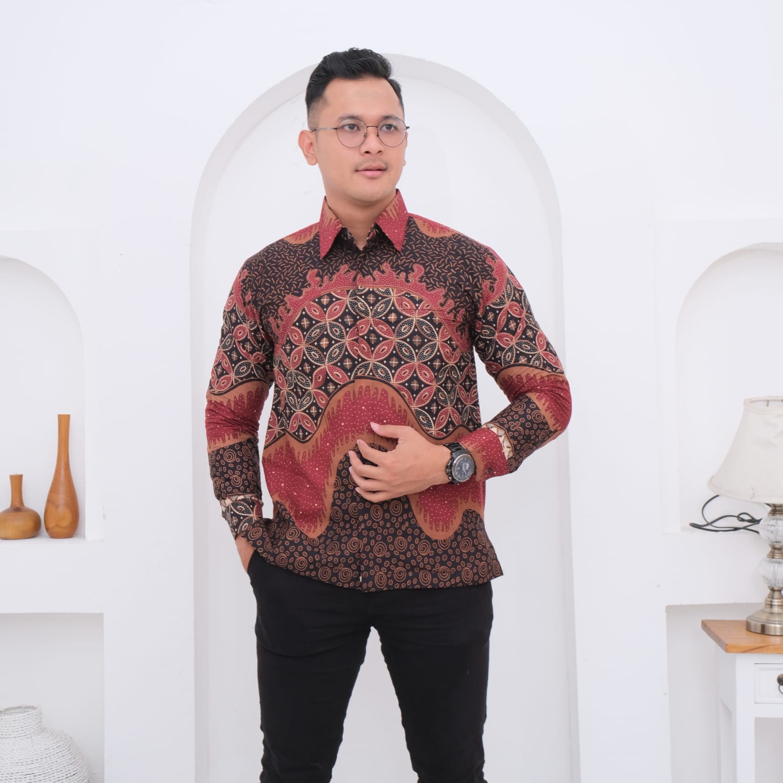 cover-KAWUNG ABANG Kemeja Batik Pria Solo Lengan Panjang Lapis Furing BY BATIKSOLOAMANAH-1