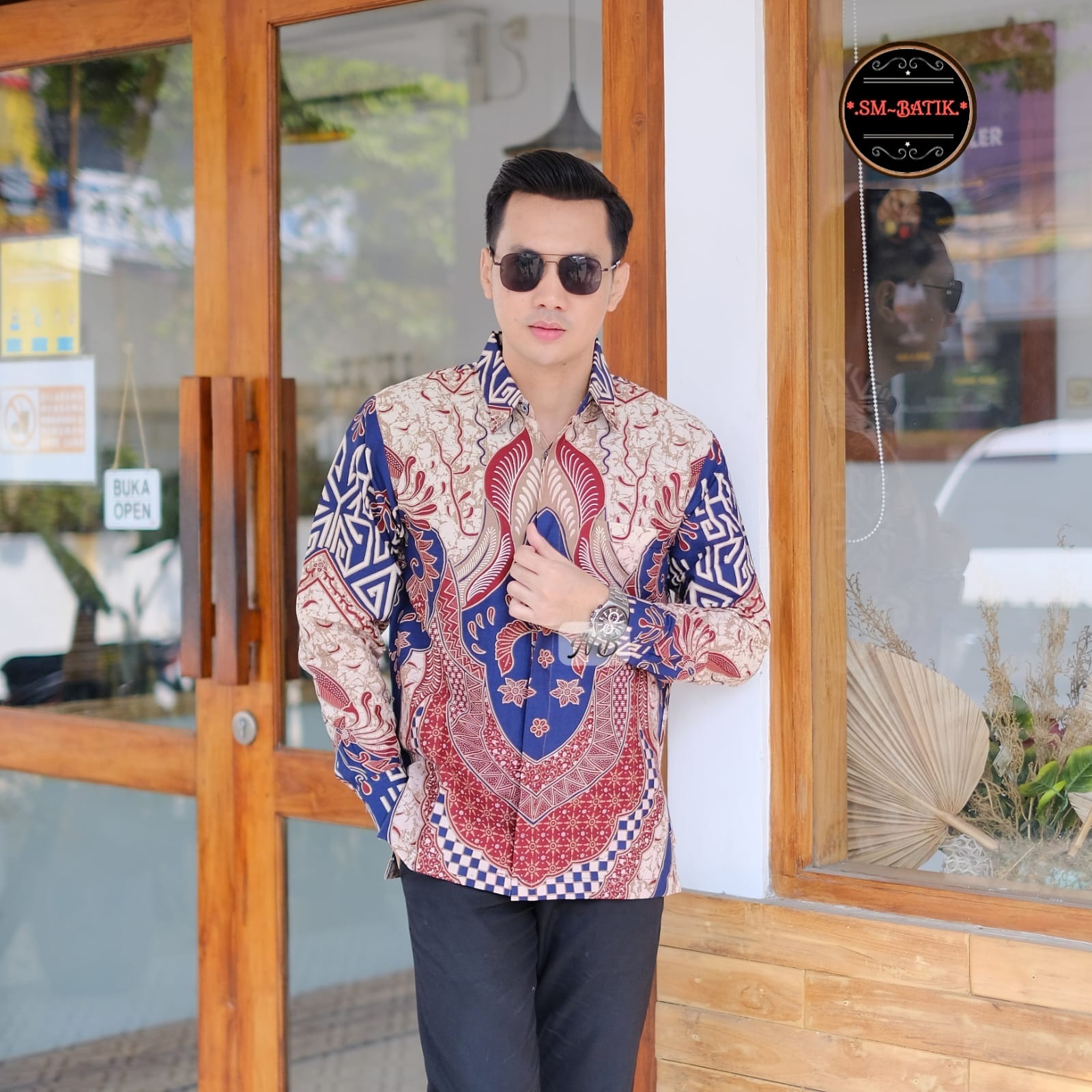 cover-JOYO BOYO Kemeja Batik Pria Solo Lengan Panjang Lapis Furing BY SM-1