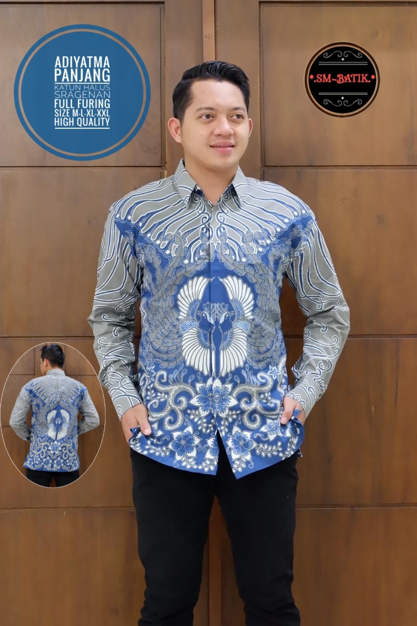 cover-ADIYATMA Kemeja Batik Pria Solo Lengan Panjang Lapis Furing BY SM-1