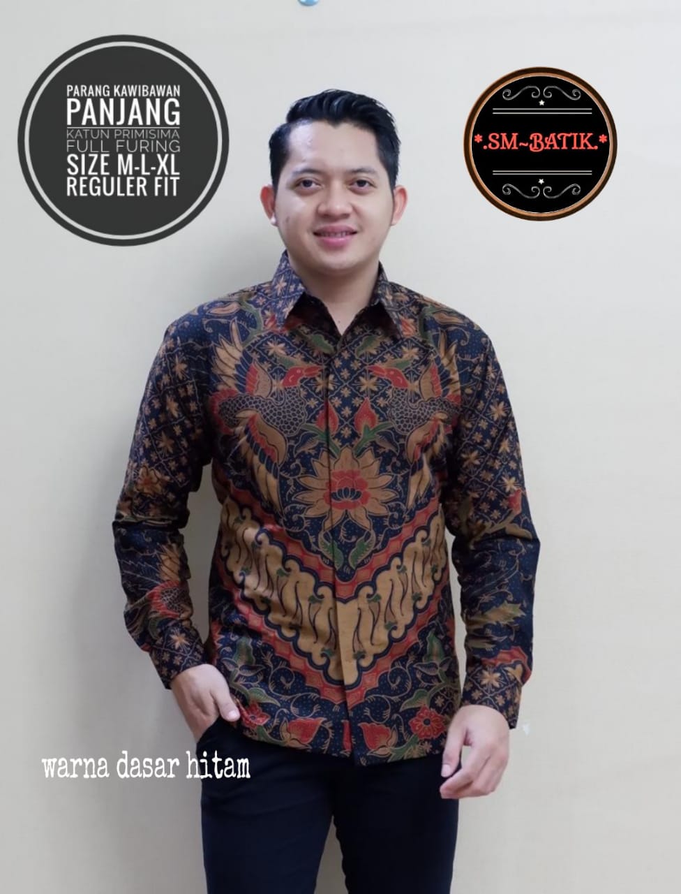 cover-PARANG KAWIBAWAN Kemeja Batik Pria Solo Lengan Panjang Lapis Furing BY SM-1