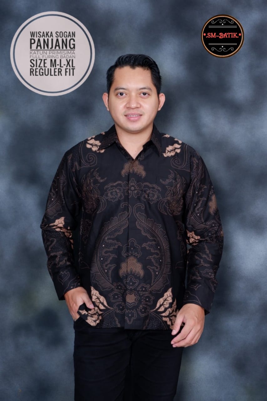cover-WISAKA SOGAN Kemeja Batik Pria Solo Lengan Panjang Lapis Furing BY SM-1