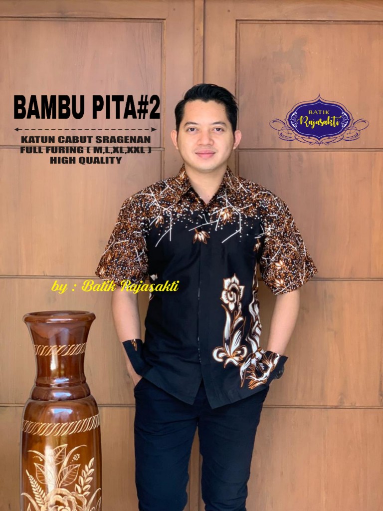 cover-BAMBU PITA 2 KEMEJA BATIK PRIA SOLO LENGAN PENDEK LAPIS FURING BY RAJASAKTI-1