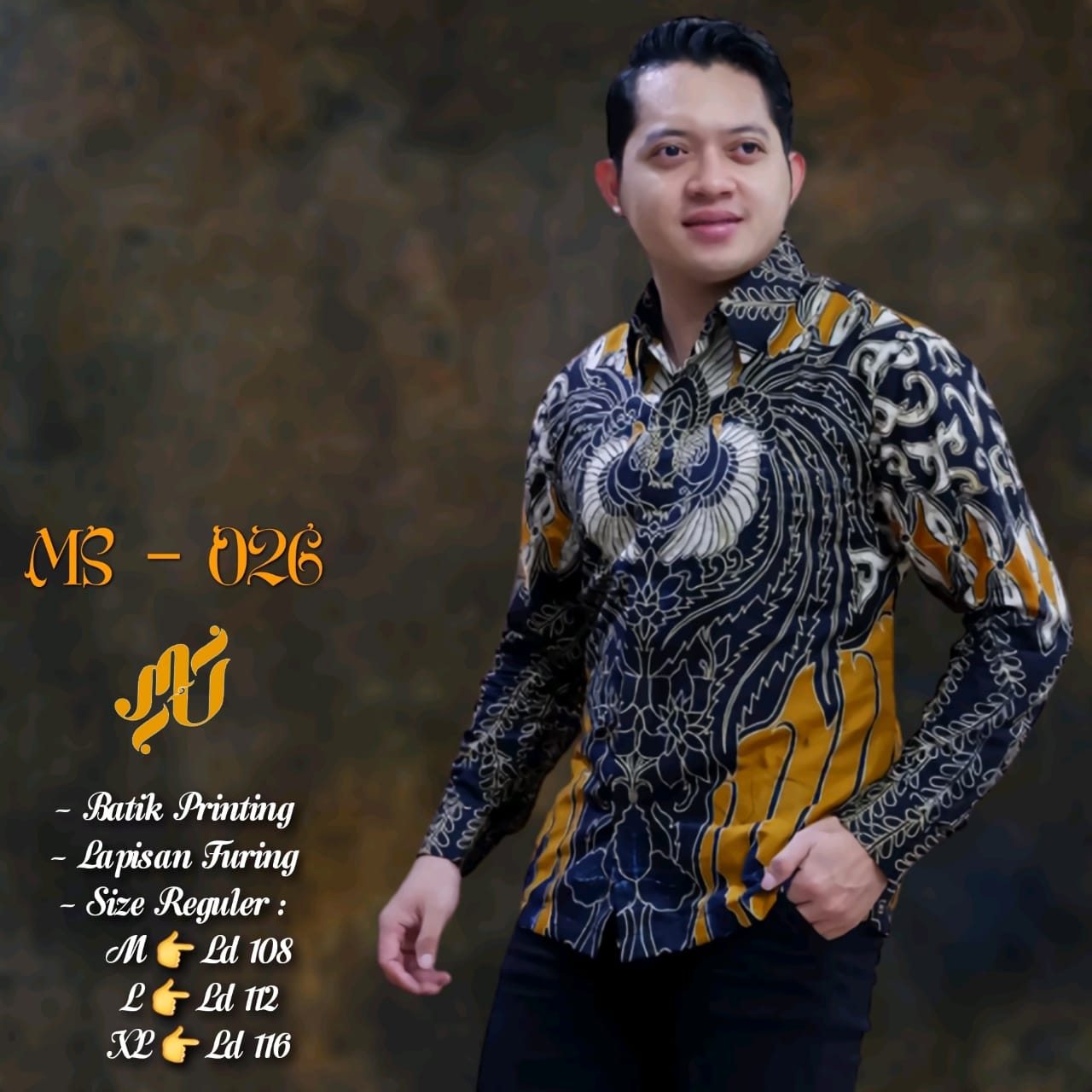 cover-CENDRAWASIH KUNING Kemeja Batik Pria Solo Lengan Panjang Lapis Furing BY MUKTI UTOMO-1