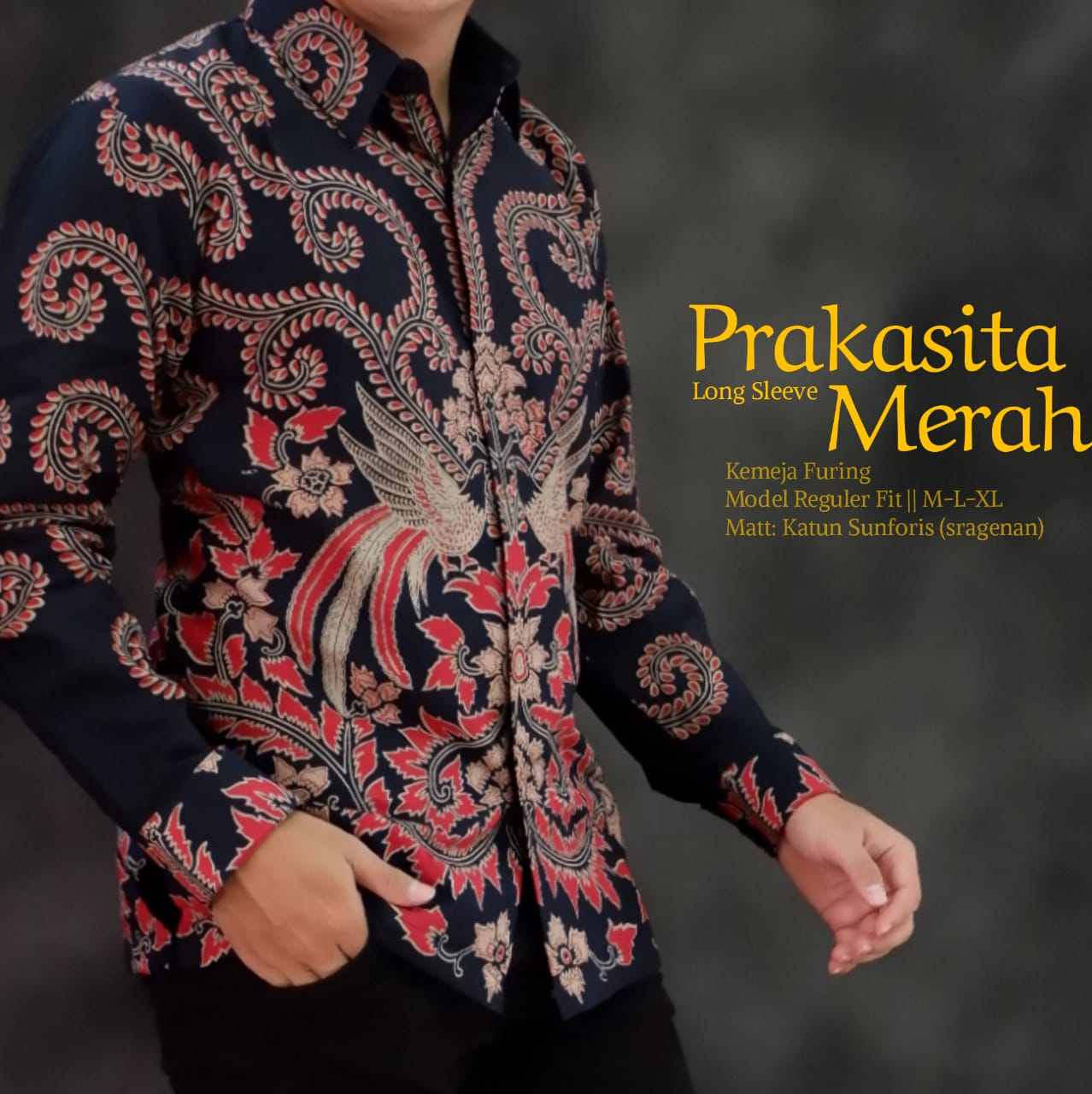 cover-PRAKASITA MERAH Kemeja Batik Pria Solo Lengan Panjang Lapis Furing BY MUKTI UTOMO-1