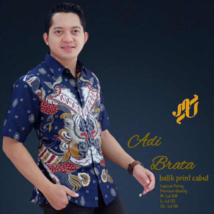 cover-ADI BRATA Kemeja Batik Pria Solo Lengan Pendek Lapis Furing BY MUKTI UTOMO-1
