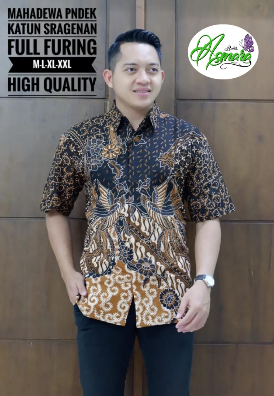 cover-MAHADEWA Kemeja Batik Pria Solo Lengan Pendek Lapis Furing BY ASMARA-1