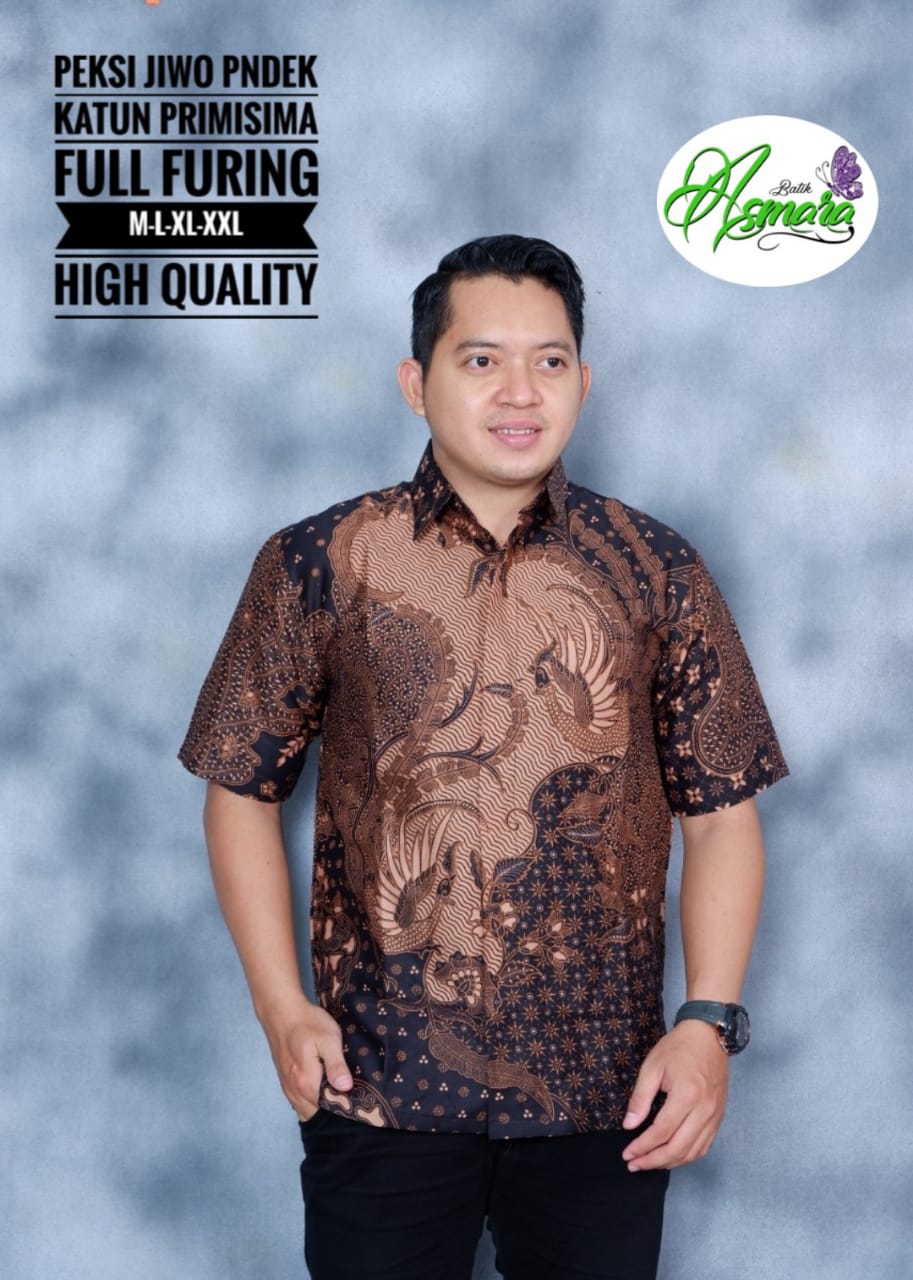 cover-PEKSI JIWO Kemeja Batik Pria Solo Lengan Pendek Lapis Furing BY ASMARA-1