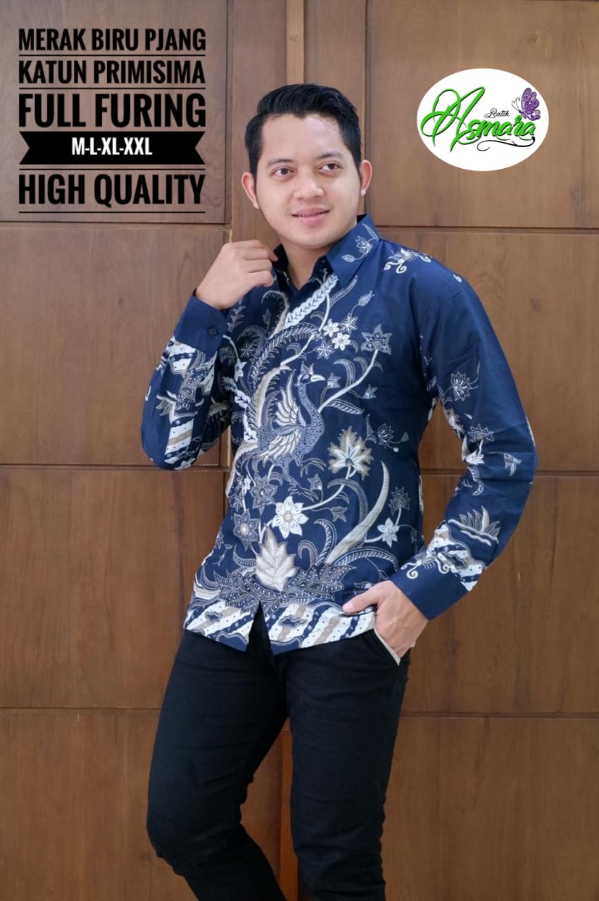 cover-MERAK BIRU Kemeja Batik Pria Solo Lengan Panjang Lapis Furing BY ASMARA-1