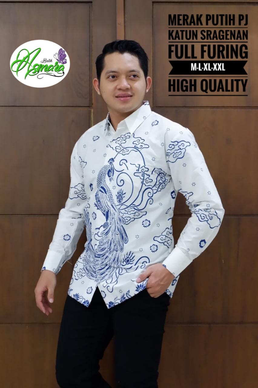cover-MERAK PUTIH Kemeja Batik Pria Solo Lengan Panjang Lapis Furing BY ASMARA-1