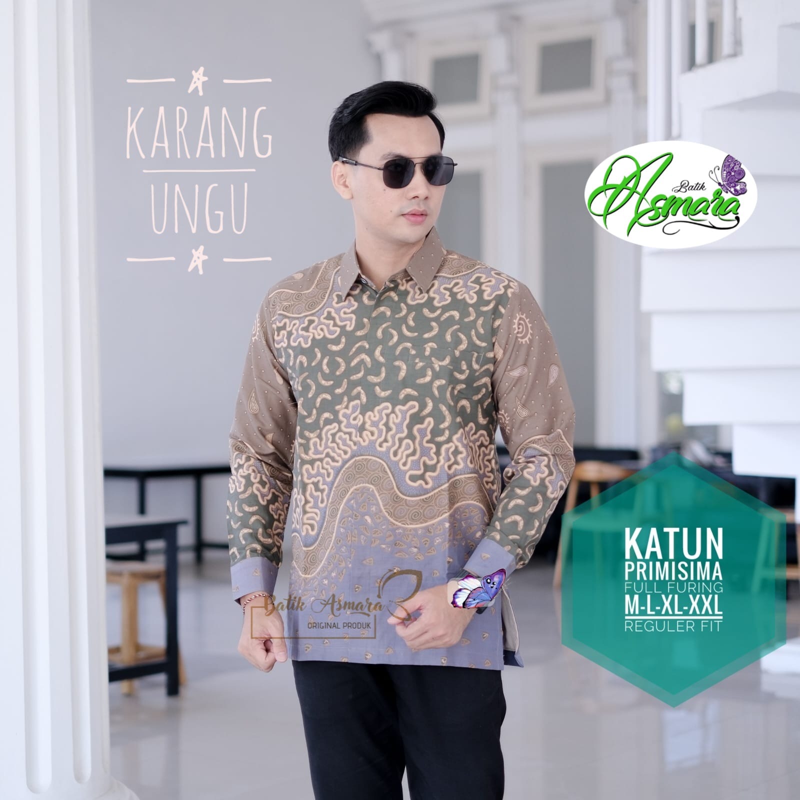 cover-KARANG UNGU Kemeja Batik Pria Solo Lengan Panjang Lapis Furing BY ASMARA-1