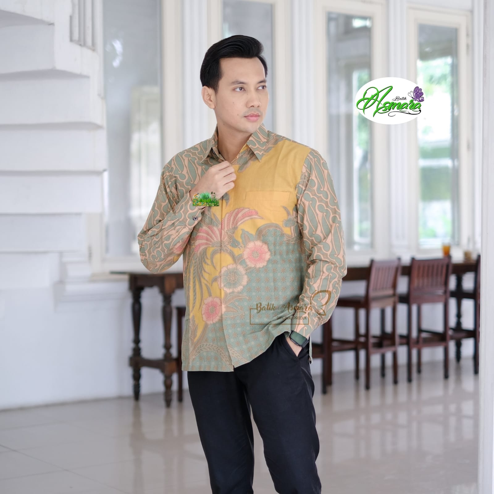 cover-KEMBANG WARNA Kemeja Batik Pria Solo Lengan Panjang Lapis Furing BY ASMARA-1