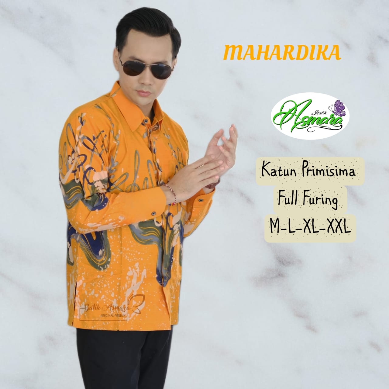 cover-MAHARDIKA KUNING Kemeja Batik Pria Solo Lengan Panjang Lapis Furing BY ASMARA-1