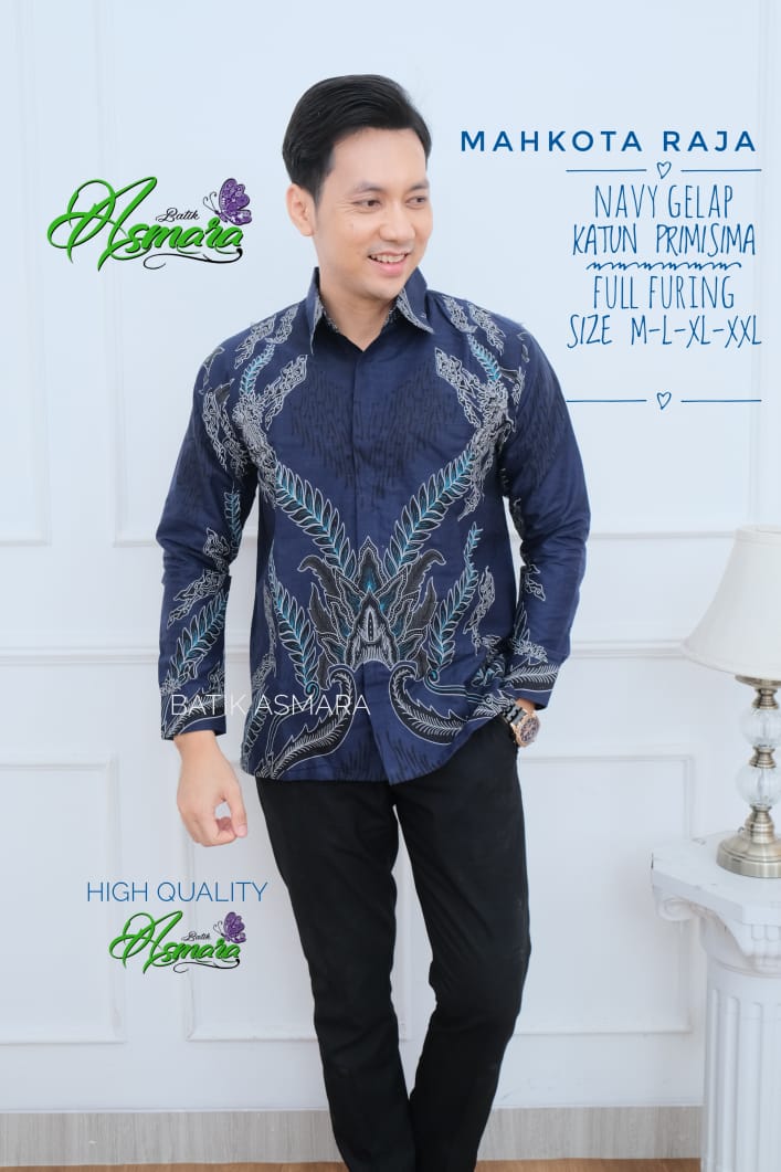 cover-MAHKOTA RAJA Kemeja Batik Pria Solo Lengan Panjang Lapis Furing BY ASMARA-1