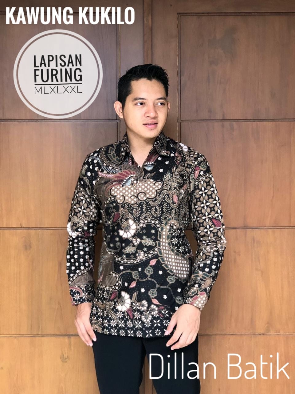 cover-KAWUNG KUKILO Kemeja Batik Pria Solo Lengan Panjang Lapis Furing BY DILLAN-1