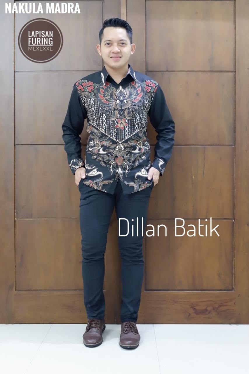 cover-NAKULA MADRA Kemeja Batik Pria Solo Lengan Panjang Lapis Furing BY DILLAN-1
