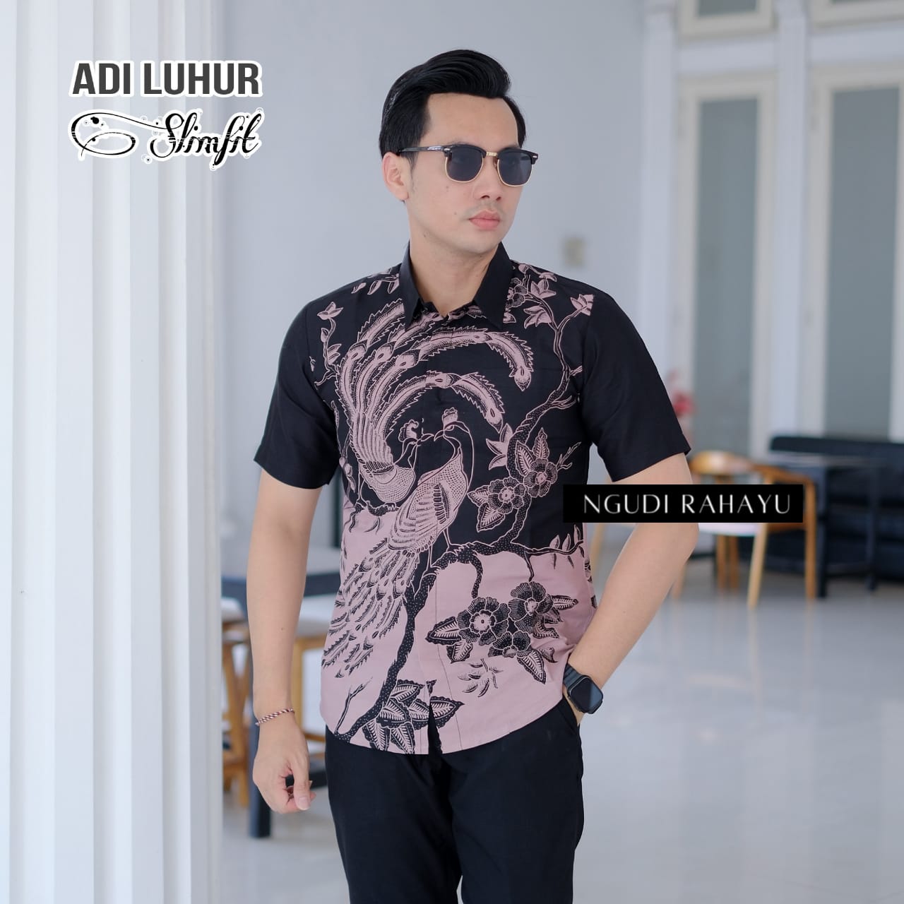 cover-ADI LUHUR Kemeja Batik Pria Solo Lengan Pendek Lapis Furing BY NGUDI RAHAYU-1