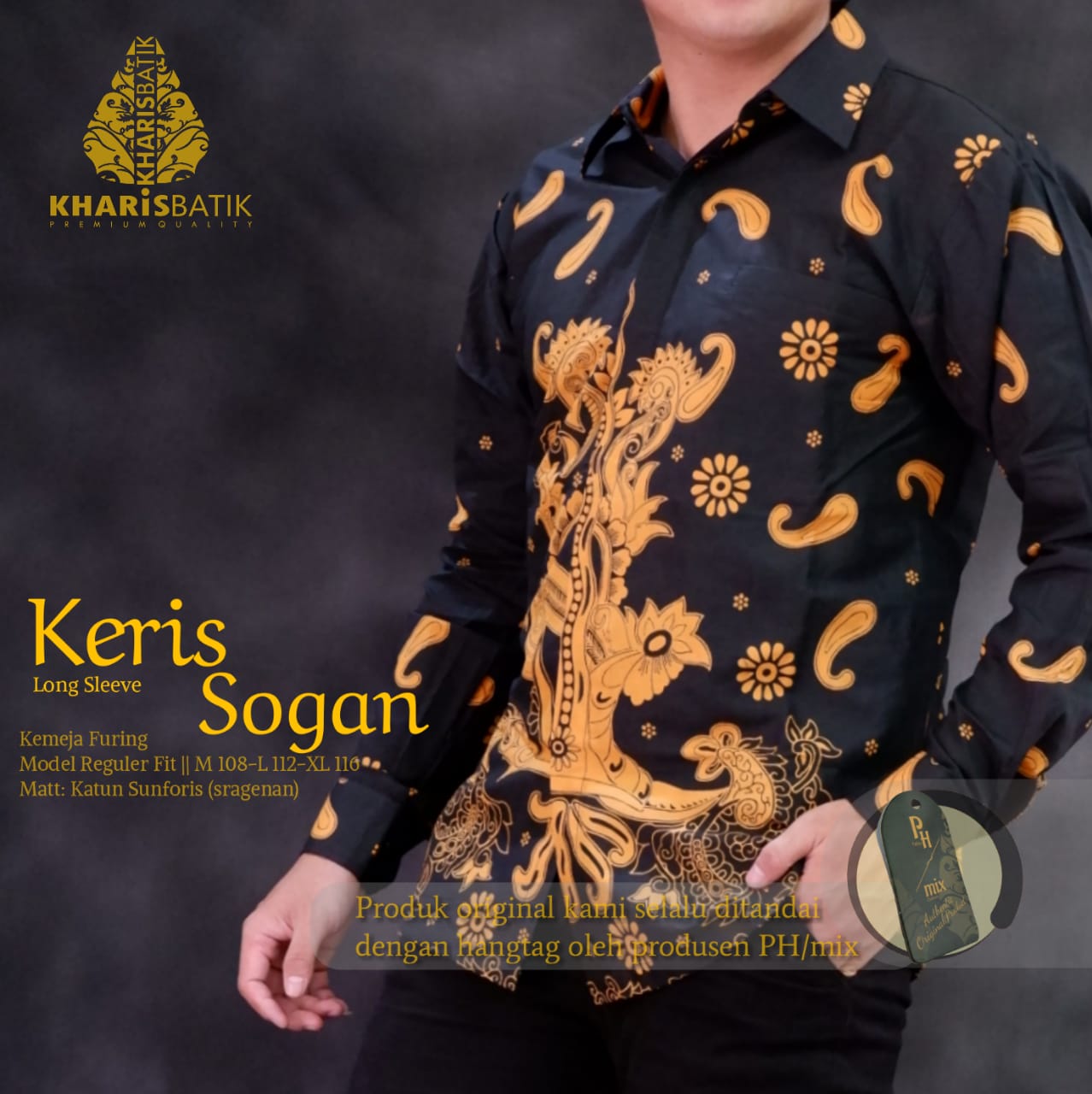 cover-KERIS SOGAN Kemeja Batik Pria Solo Lengan Panjang Lapis Furing BY KHARIS-1