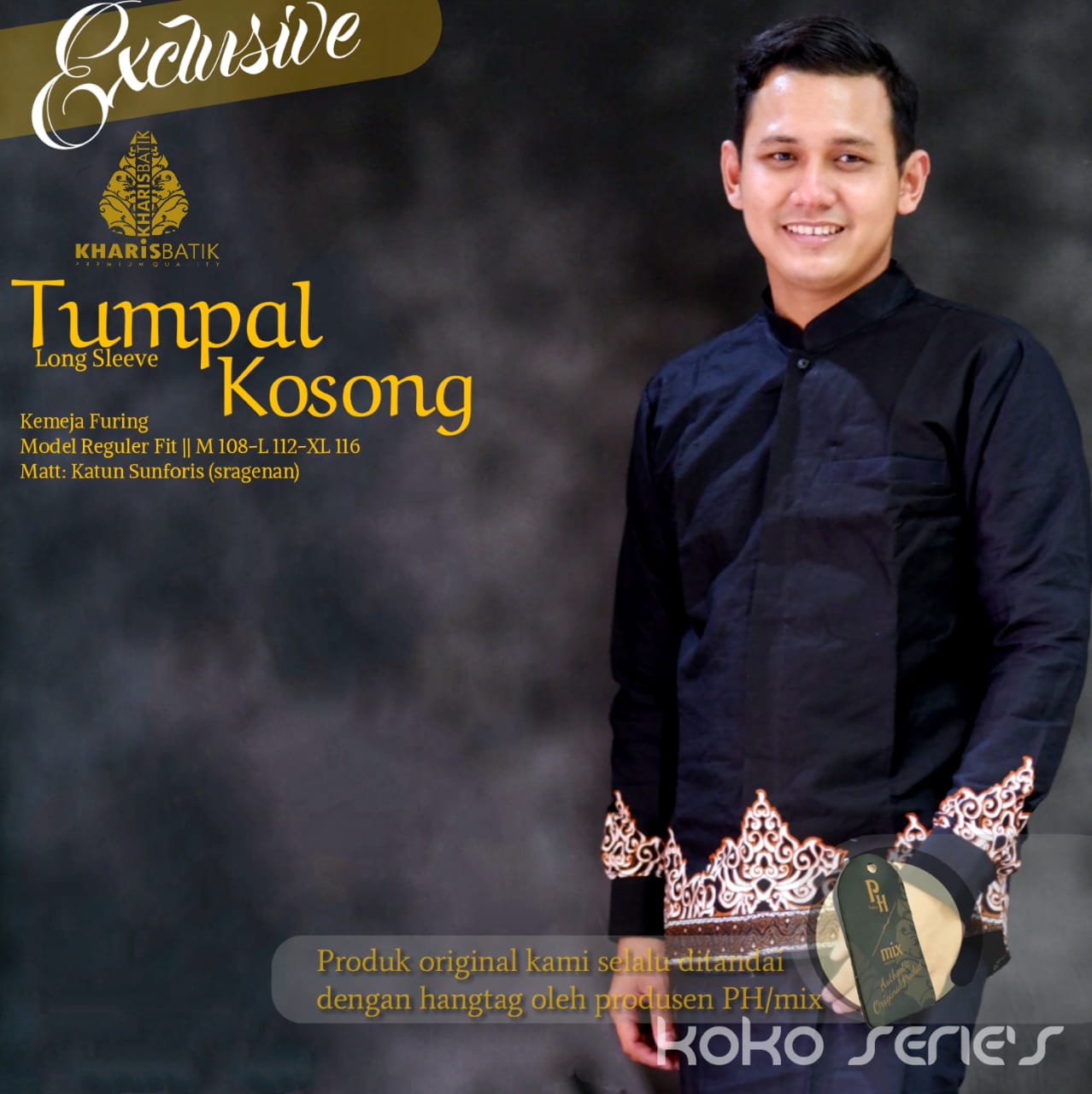 cover-KOKO TUMPAL KOSONG Kemeja Batik Pria Solo Lengan Panjang Lapis Furing BY KHARIS-1