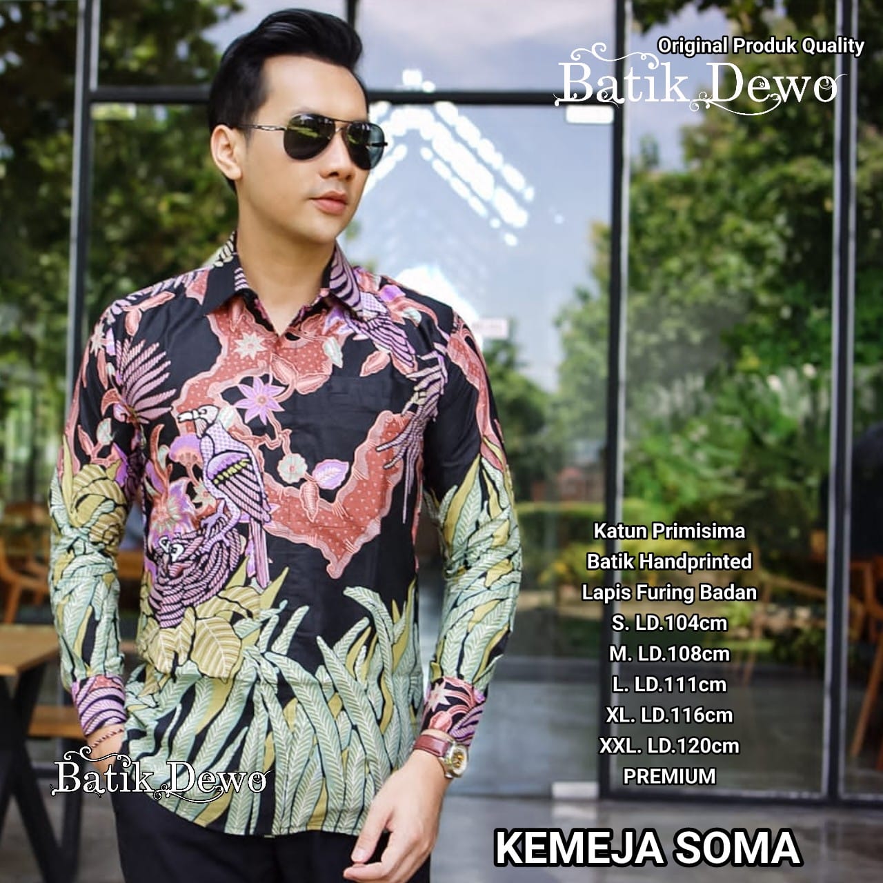 cover-SOMA Kemeja Batik Pria Solo Lengan Panjang Lapis Furing BY DEWO-1