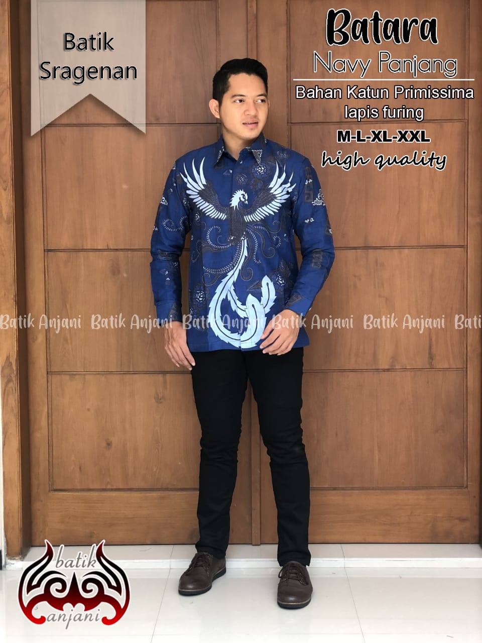 cover-BATARA NAVY Kemeja Batik Pria Solo Lengan Panjang Lapis Furing BY ANJANI-1