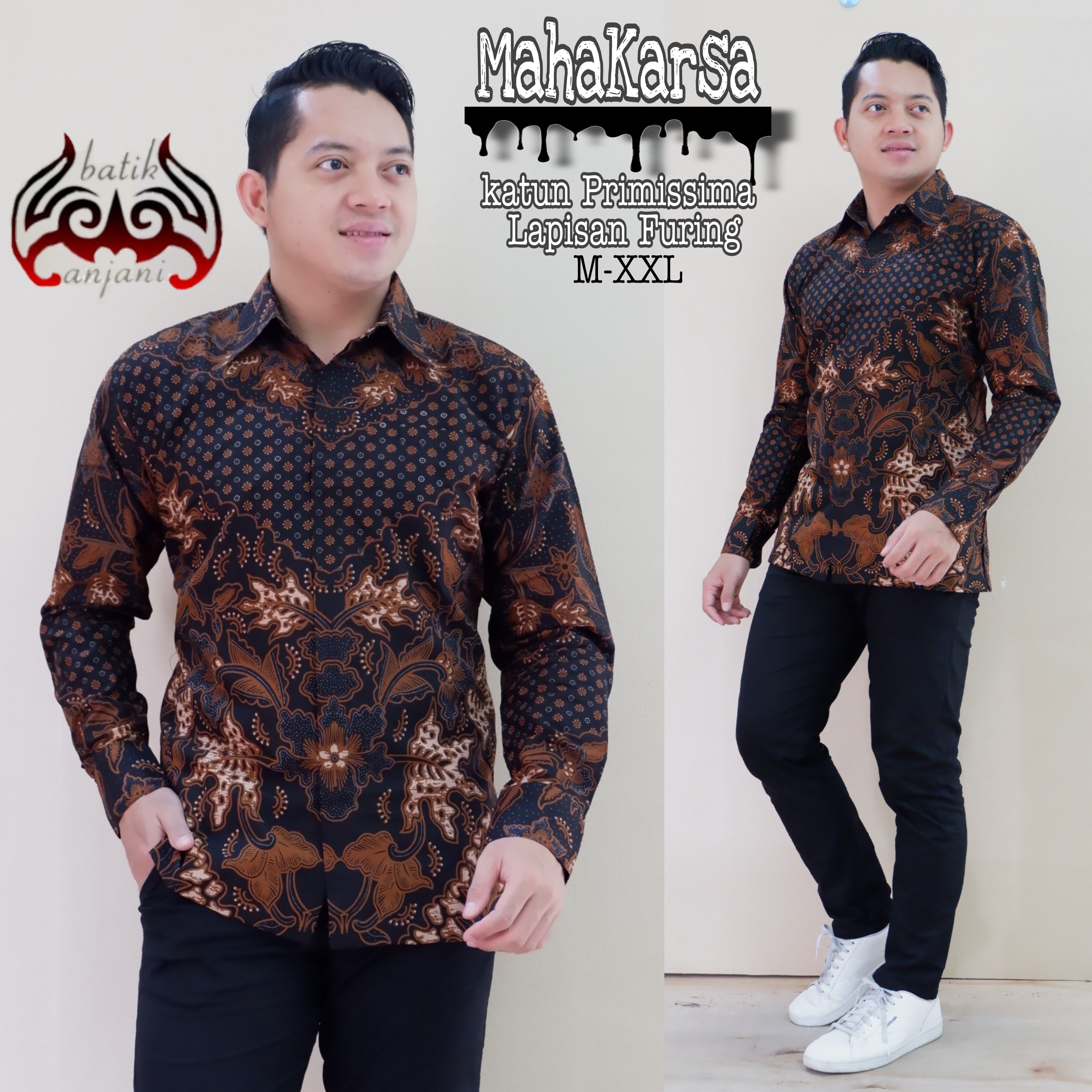 cover-MAHAKARSA Kemeja Batik Pria Solo Lengan Panjang Lapis Furing BY ANJANI-1