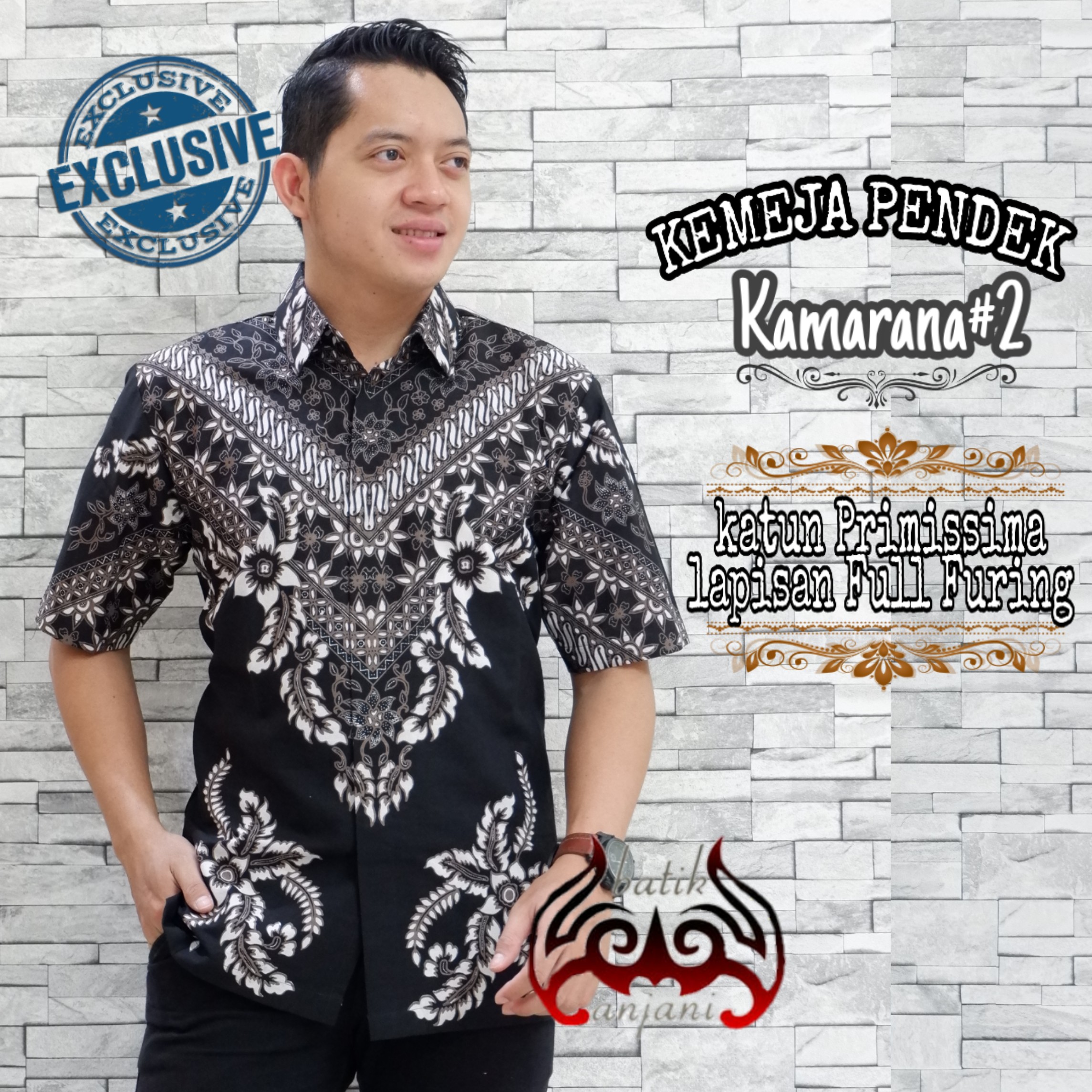 cover-KAMARANA 2 Kemeja Batik Pria Solo Lengan Pendek Lapis Furing BY ANJANI-1