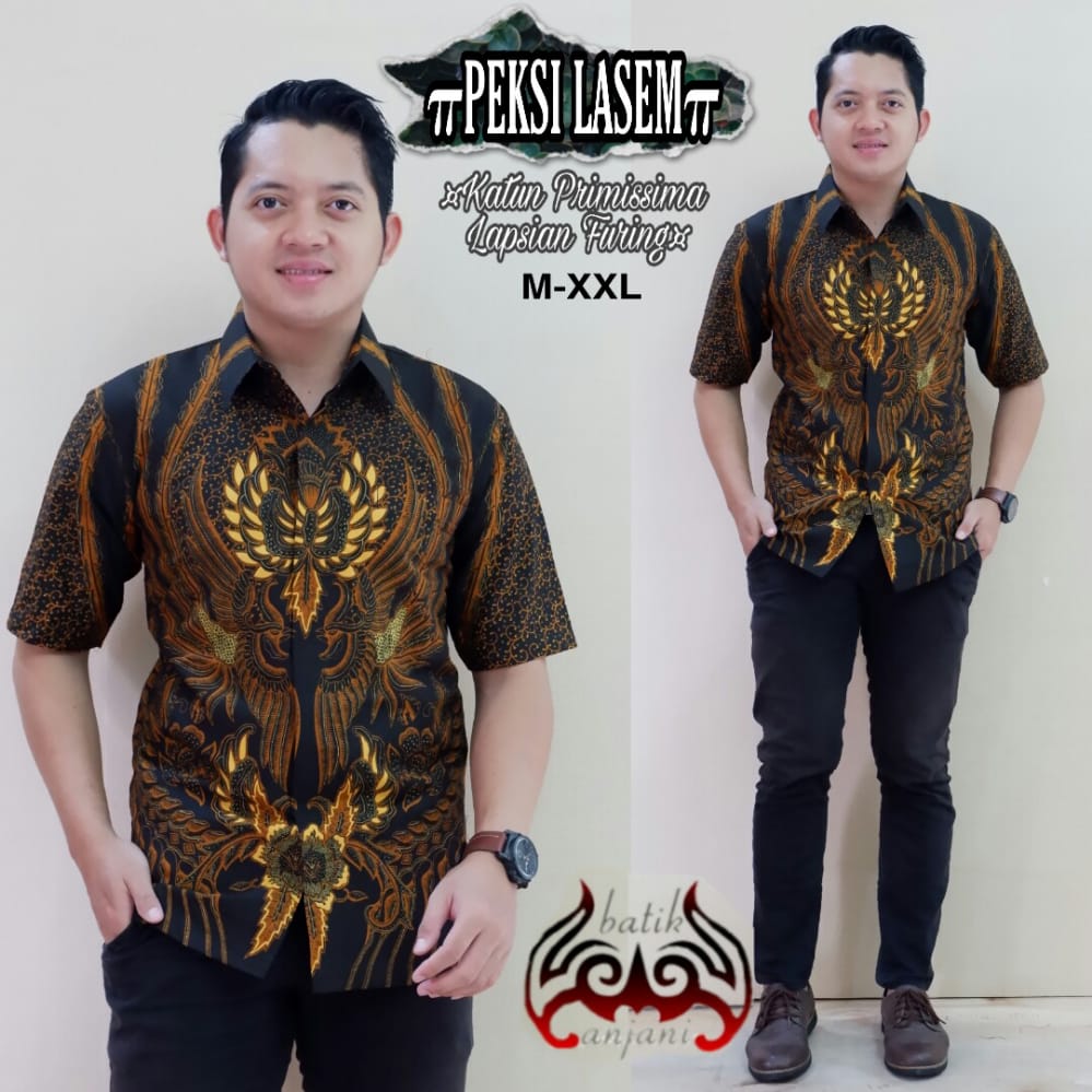 cover-PEKSI LASEM Kemeja Batik Pria Solo Lengan Pendek Lapis Furing BY ANJANI-1