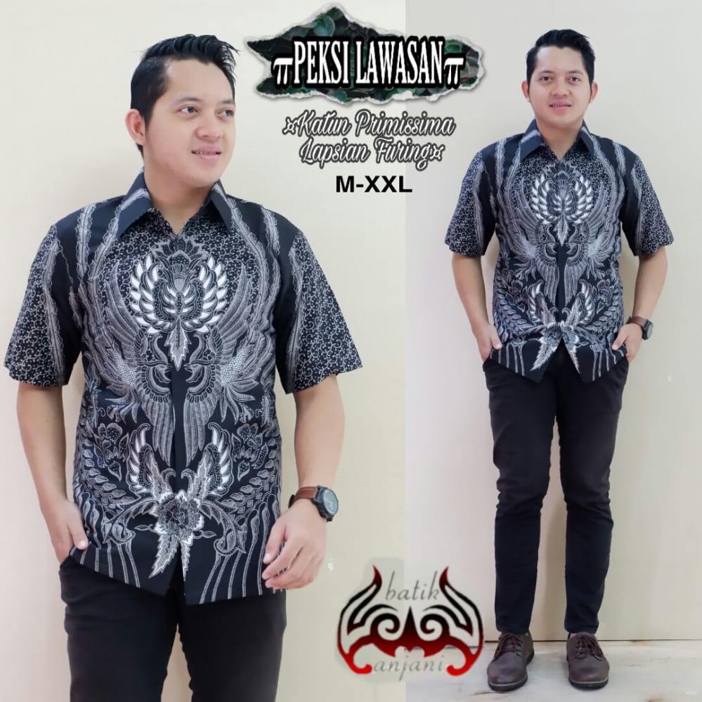 cover-PEKSI LAWASAN Kemeja Batik Pria Solo Lengan Pendek Lapis Furing BY ANJANI-1